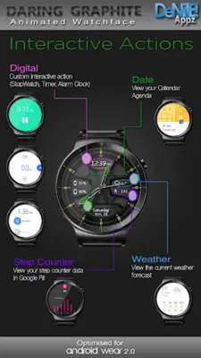 Daring Graphite HD Watch Face android App screenshot 13